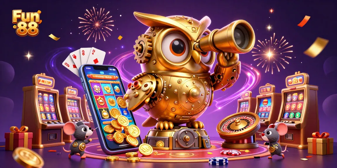 Experience fun and excitement with Fun 88's vibrant casino scene featuring dynamic characters and thrilling games.