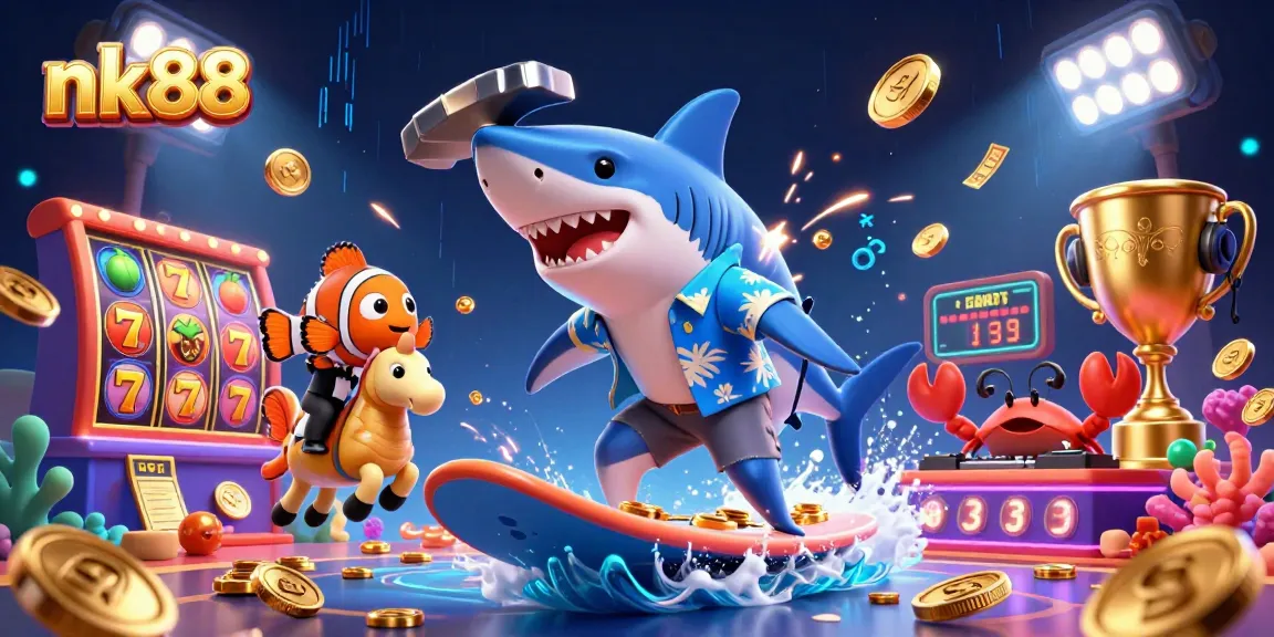 Experience thrilling gaming action at nk88 with a vibrant casino scene featuring dynamic characters.