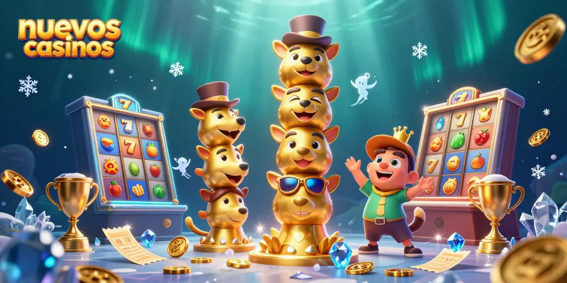 Descubre nuevos casinos con increíbles jackpots y promociones emocionantes en esta ilustración vibrante.