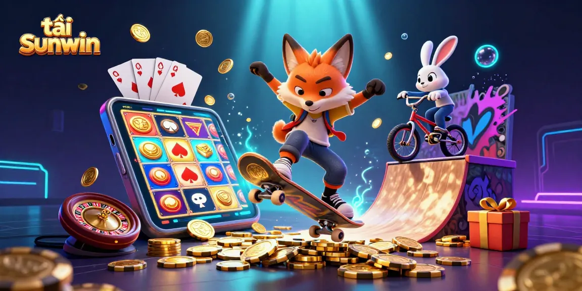 Experience tải sunwin with thrilling gameplay, golden poker chips, and vibrant casino symbols.