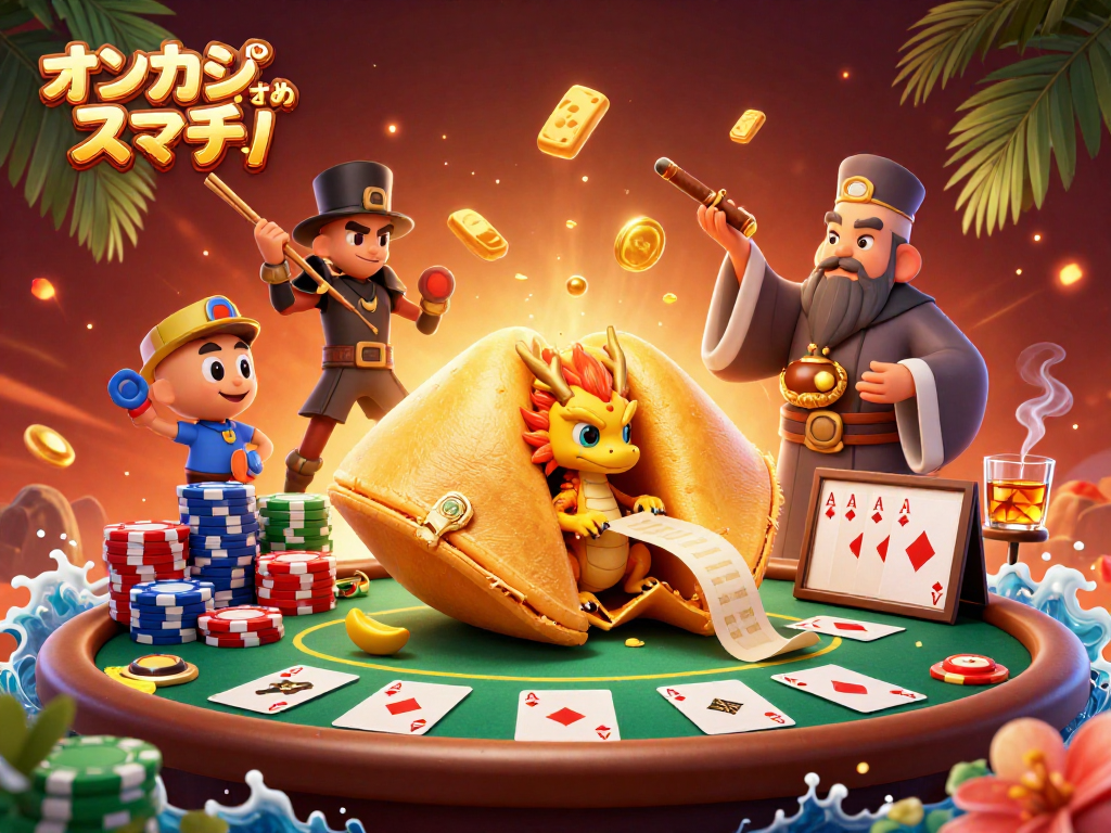 オンカジおすすめスマホで、スロットゲームが楽しめる楽し気なイラスト