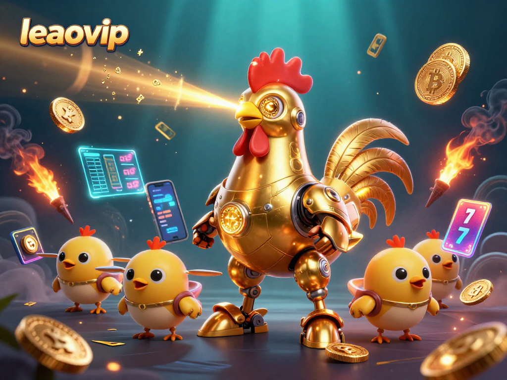 Engage with leaovip's thrilling gaming experience through vibrant, dynamic 3D illustration.