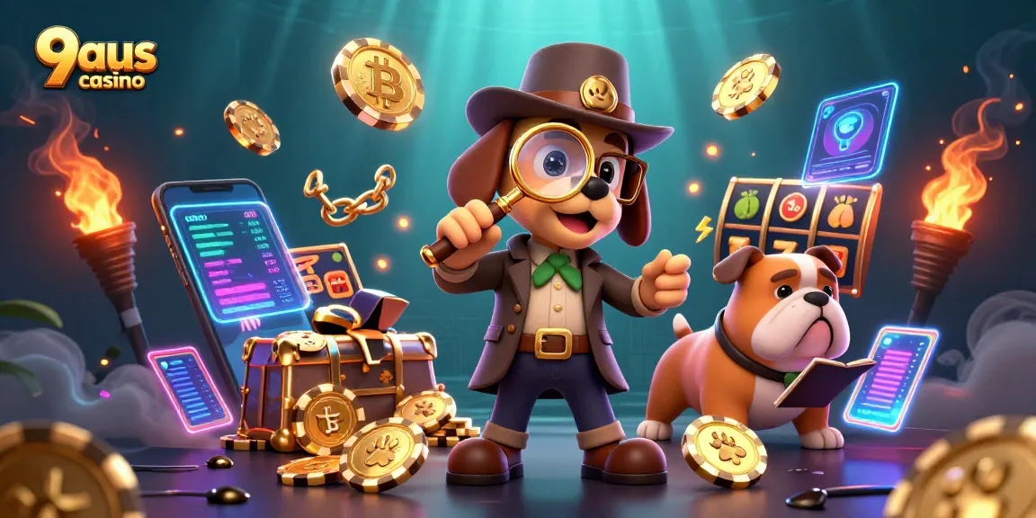 Join the action at 9aus casino with a thrilling scene featuring a detective revealing poker secrets.