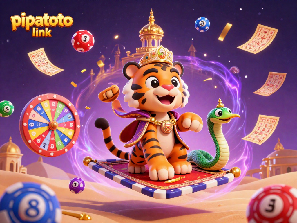 Experience wins with the pipatoto link as vibrant lottery balls and casino elements create an engaging scene.