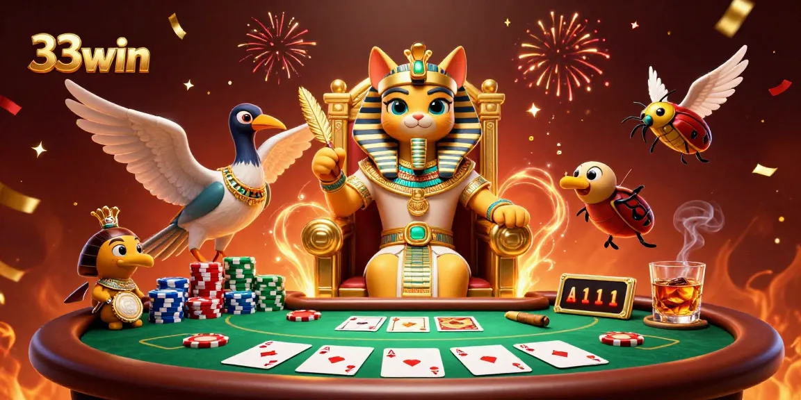 Experience epic wins with 33win's thrilling poker action and vibrant casino atmosphere.