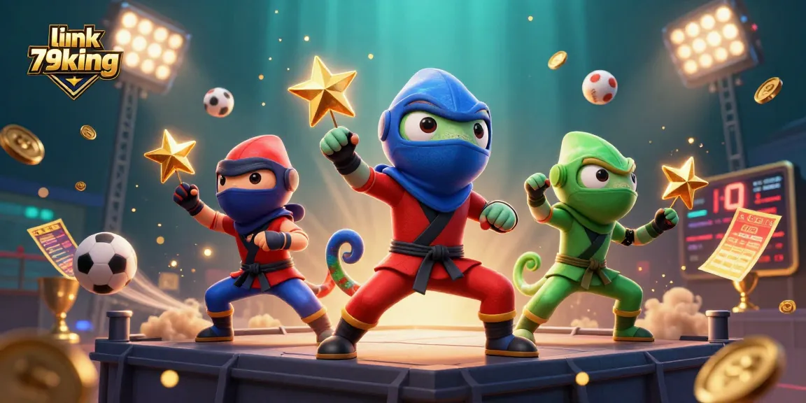 Join the action at link 79king as our ninja chameleon team battles with vibrant sports elements.