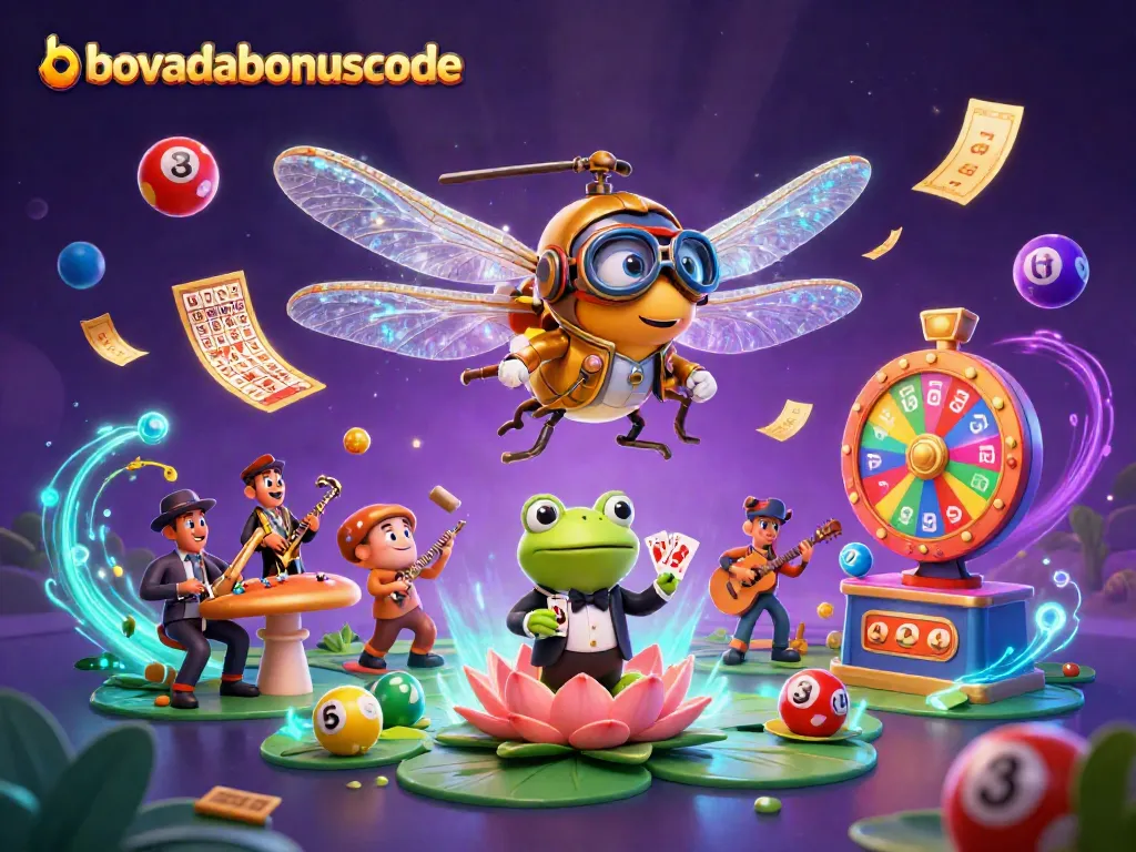 Experience the thrill of gaming with bovadabonuscode in this vibrant 3D casino scene.