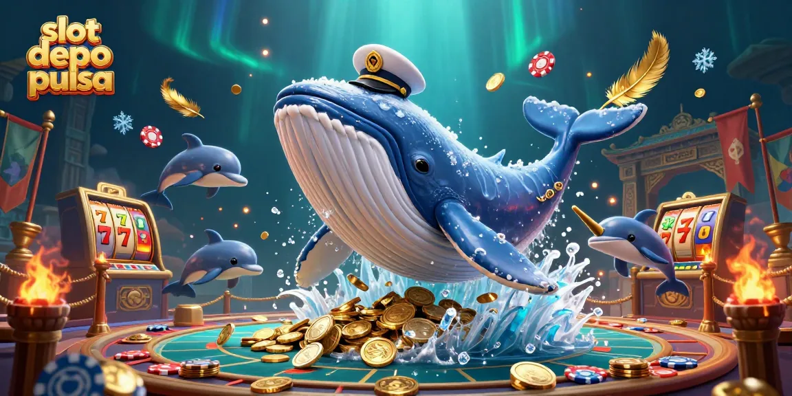 Experience thrilling slot depo pulsa action with a vibrant casino scene featuring playful characters.
